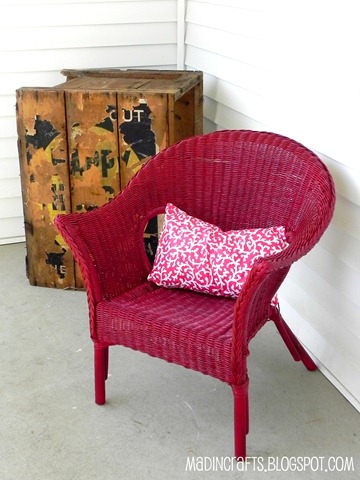 wicker chair front porch