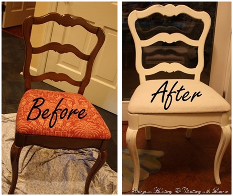 Bargain Hunting with Laurie-painted chairs