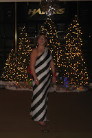 Erika showing off her dress