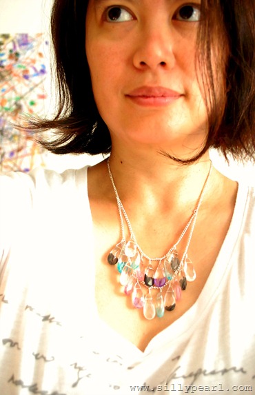 The Silly Pearl - Painted Glass Statement Necklace