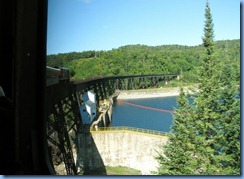 5516 Ontario - Sault Ste Marie - Agawa Canyon Train Tour  - curved Montreal River trestle & power dam