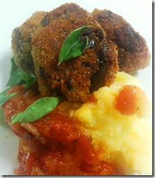 polenta & eggplant balls polenta & eggplant balls