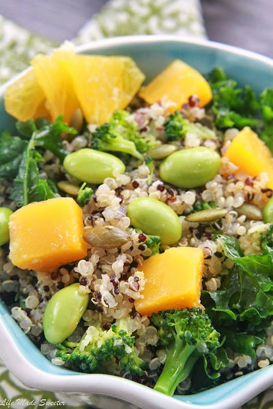 Fall Quinoa Salad with Roasted Butternut Squash and Wasabi Lime Dressing by @lifemadesweeter.jpg