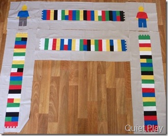 Quiet Play Lego mat in progress