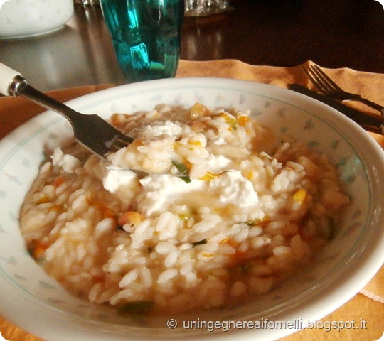 risotto fiori zucca orata mozzarella bufala