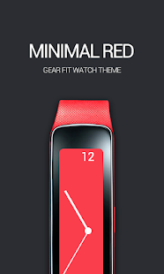 Minimal Red Clock Screenshot