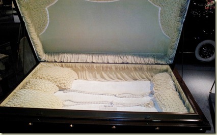 National Museum of Funeral History casket for three National Museum of Funeral History casket for three
