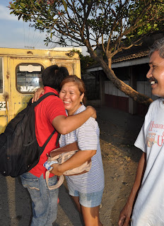 May 7: A sweet hug with his beloved Mom :-)