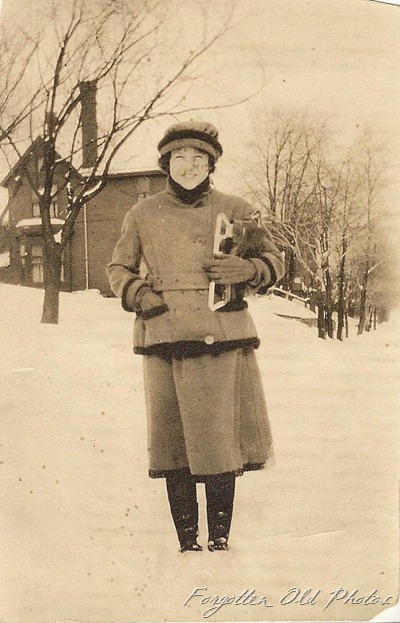 Frances Risdon and her skates Duluth Frances Risdon and her skates Duluth