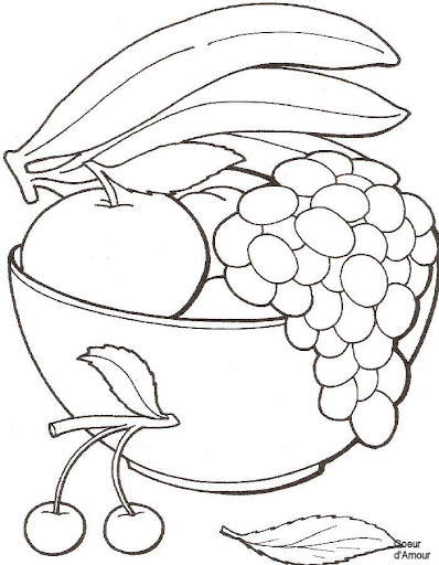 Imagenes para colorear de fruteros de mesa - Imagui