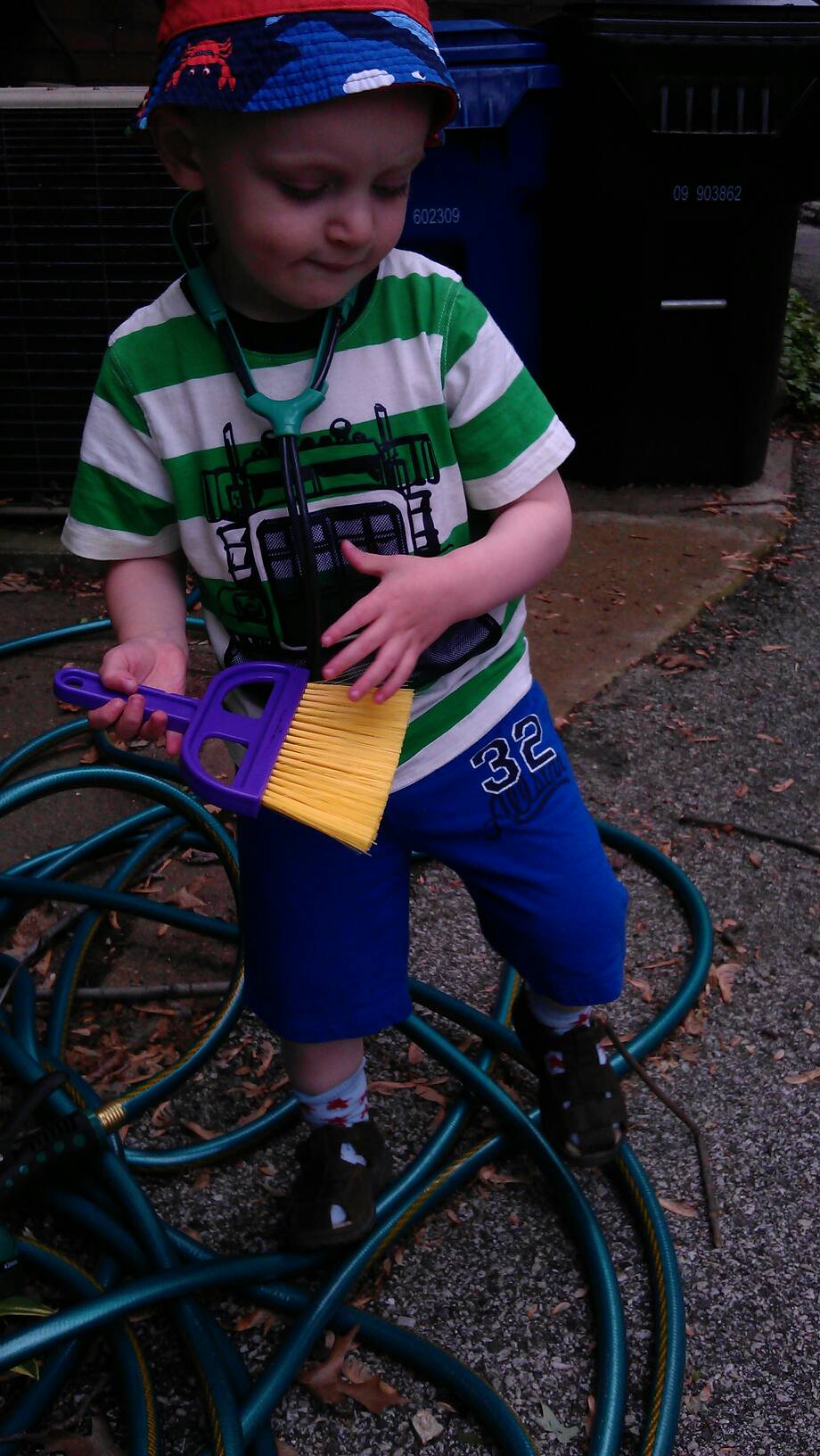 Stethescope and broom