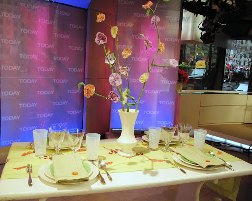 Here is our finished Easter table.