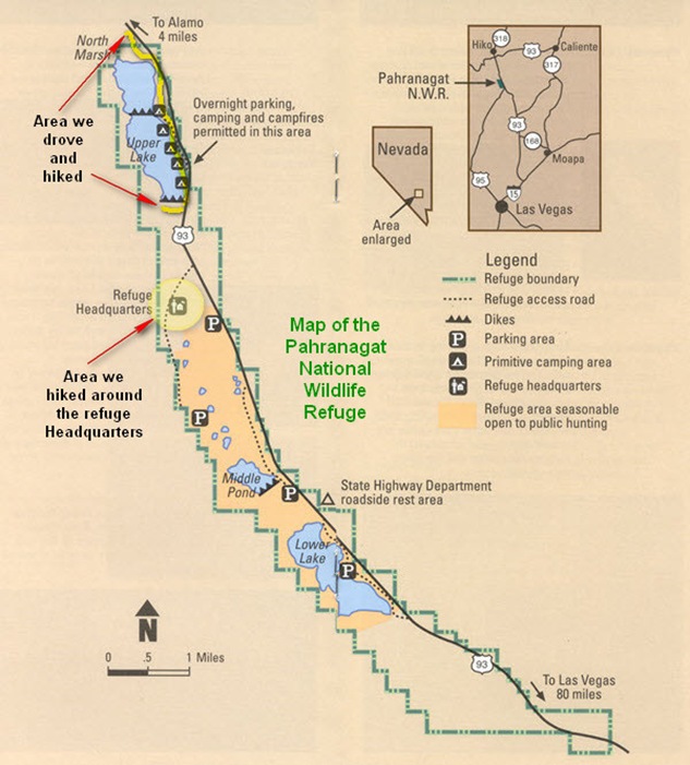 Pahranagat Refuge Map