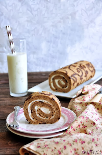 Decorated Coffee Swiss Roll with Step-by-Step Pictorial (彩繪咖啡瑞士卷)