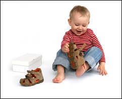 Baby and shoes