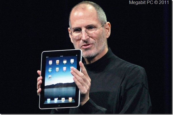 Steve Jobs en el lanzamiento de la iPad en 2010