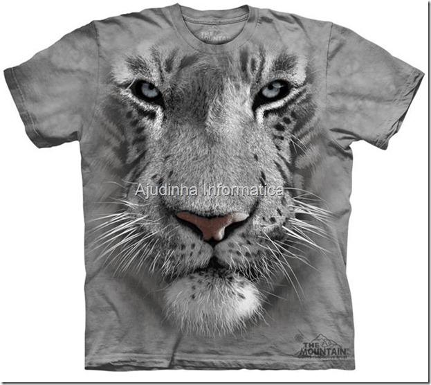 camiseta tigre branco