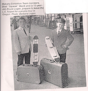 Going on another demo for Makaha in 1963 with Squeak Blank on (Left)