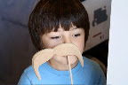 We designed a variety of moustaches to be used as props for the photo booth -- inspired by the moustaches that were used in the cracker pull favors. We designed a variety of moustaches to be used as props for the photo booth -- inspired by the moustaches that were used in the cracker pull favors.