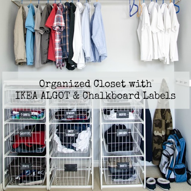 Personally Andrea: Organized Closet with IKEA ALGOT and Chalkboard Labels