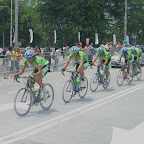 The Herbalife Marco Polo Cycling Team chasing back with sprinter Haidar Anuawar after a mechanical in the last stage of the Tour de Langkawi. (photo: Rob Conijn)