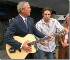 George Bush and guitar