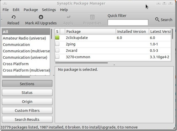 Synaptic Package Manager จะถูกถอดออกใน Ubuntu 11.10