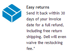 Dell's friendly return policy