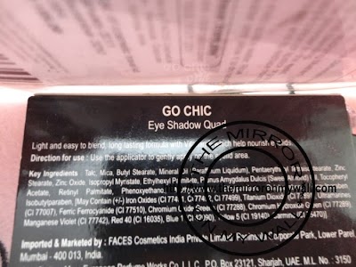 Faces Go Chic Eye Shadow Quad - 01 Wine Timed