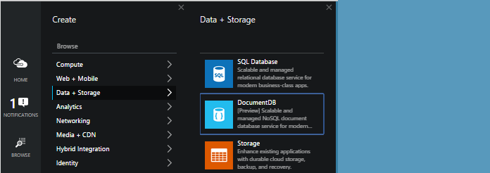 Azure - Data   Storage page