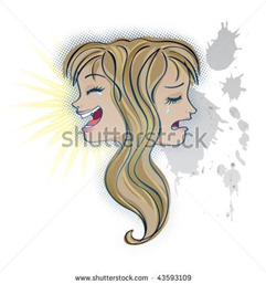 stock-vector-woman-with-bipolar-disorder-vector-illustration-of-a-two-face-woman-showing-different-moods-43593109