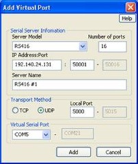 RS416 Virtual Port