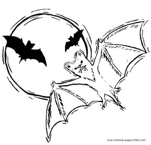 Bats coloring pages