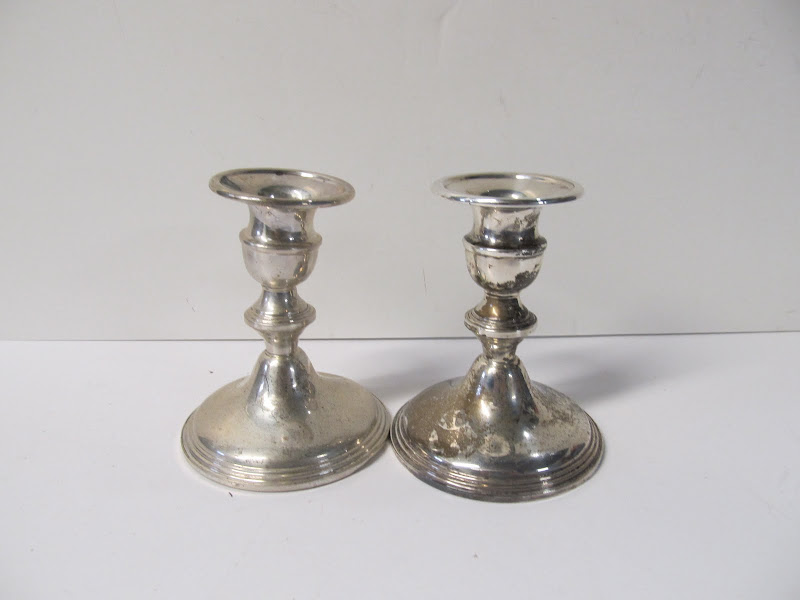Sterling Silver Candlestick Pair
