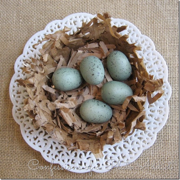 CONFESSIONS OF A PLATE ADDICT Paper Mache Bird's Nest CONFESSIONS OF A PLATE ADDICT Paper Mache Bird's Nest