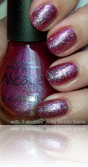 Nicole by OPI Fabulous is my Middle Name over Best Pink Ever