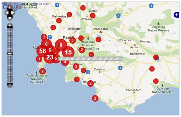 WESTERNCAPE SOUTH CRIME MAP TARGETTING WHITES FARMITRACKER DEC112011