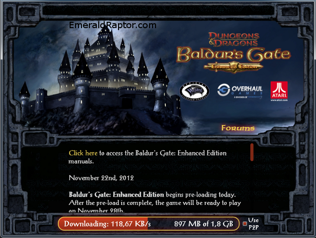 Baldur's Gate enhanced edition donwloader