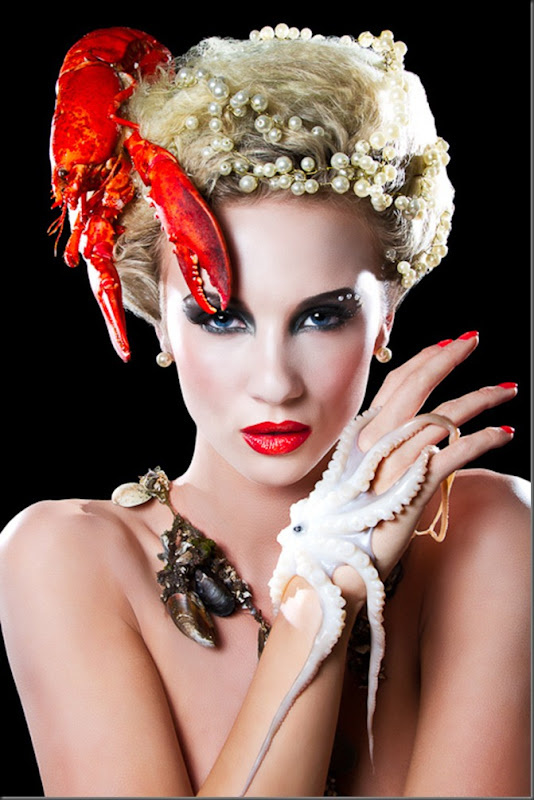 Face art Food Карла Пауэлл (Karla Powell) Face art Food Карла Пауэлл (Karla Powell) Face art,фейс-арт, визажист фотограф Photographer Рич Нинтон (Rich Hinton),Food Inspired Make-up & Hair Project,макияж и волосы различными продуктами питания,