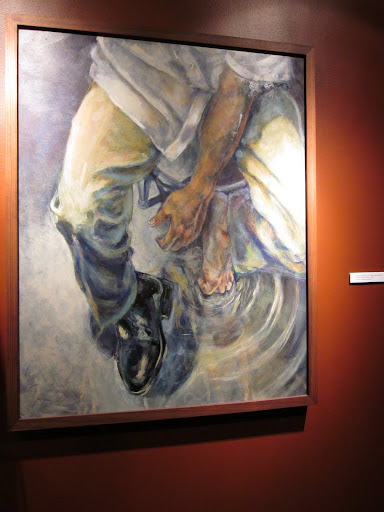 This striking painting was created by a student shortly after Hurricane Katrina disrupted so many lives.