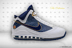 nike air max lebron 7 gr white navy 6 03 Nike Air Max LeBron VII (7)   White/Navy/Gold Sample Actual Photos