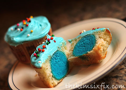 Polka dot cupcakes