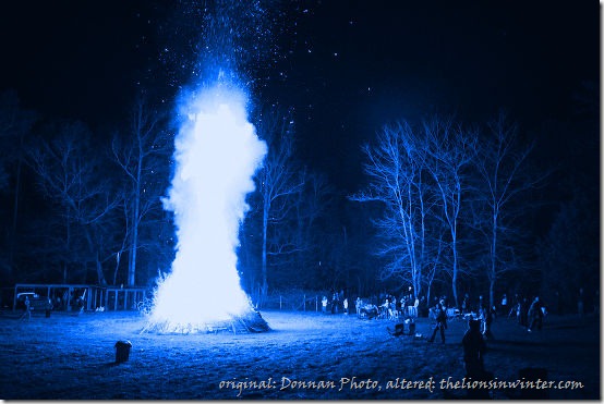 The blue bonfire of Detroit Lions fandom. Original image by Donnan Photo, altered and used with permission.