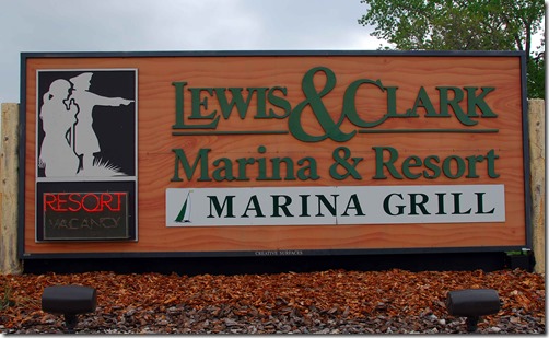Marina and Resort Sign