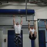 August 10, 2010 Hang Power Snatches, Knees to Elbow, Superman