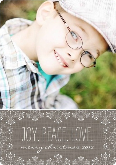 frosted with love Christmas card