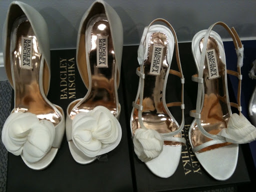 What shoes should Liz choose? We called in models from My Glass Slipper and Perfect Details. These are Badgley Mischka. What shoes should Liz choose? We called in models from My Glass Slipper and Perfect Details. These are Badgley Mischka.