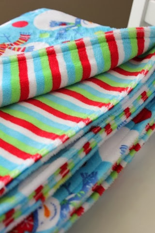 adorable double sided Minky throw blanket