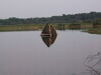 Frame for floating bonfire