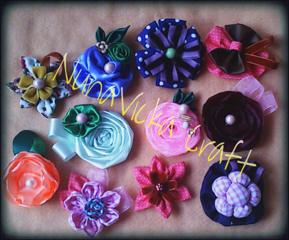 Bros Kain handmade aksesoris jilbab brooc bunga kreasi